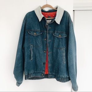 SOLD Vintage Lined & Collared Denim Jacket